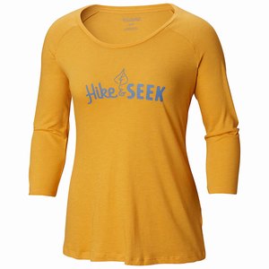 Columbia Camiseta Weekend Explorer™ 3/4 Tee Mujer Naranjas (476IOYLKC)